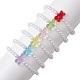 Set di braccialetti elasticizzati con perline con orsetto acrilico in 6 colori e perle finte per bambini BJEW-JB10047-3