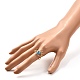 Anillos de dedo de murano hechos a mano envueltos en alambre de cobre para mujer RJEW-JR00390-5