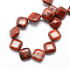 Rhombus Shaped Gemstone Natural Red Jasper Beads Strands G-S111-18-2
