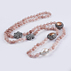 Natürliche und gefärbte Jaspis Perlenketten NJEW-P207-20-1
