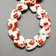 Handmade Printed Porcelain Beads PORC-Q152-05-1