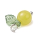 Breloques naturels de fruits de jade de citron PALLOY-JF02431-05-4