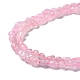 Chapelets de perles en quartz rose naturel G-P497-01A-04-3