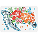 Stencil di tartaruga marina benecreat DIY-WH0396-0069-1