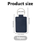 16 porte-clés rectangulaire en cuir PU&nbsp;KEYC-DC0001-45A-2