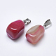 Natural Banded Agate/Striped Agate Pendants G-T122-20A-2