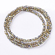 Electroplate Glass Beads Strands EGLA-J025-H10-3