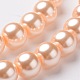 Brins de perles de verre rondes de qualité A HY-E001-09-2