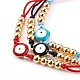 Bracelets de perles de nylon tressés réglables BJEW-JB05997-2