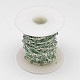 Perles rondelles de jade facettées faites main chaînes décoratives pour la fabrication de colliers et de bracelets CHC-L026-06-2