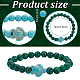 Anattasoul 8pcs 8 couleurs ensemble de bracelets extensibles en perles de tortue de résine BJEW-AN0001-16-2