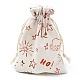 Christmas Theme Cotton Fabric Cloth Bag ABAG-H104-B15-1
