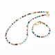 Ожерелья и браслеты из латуни с прозрачным фианитом и прозрачным кубическим цирконием SJEW-JS01189-1