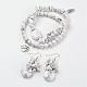 Howlite perles Wrap Bracelets et Boucles d'oreilles Ensembles de bijoux SJEW-JS00905-04-1