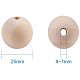 Pandahall 100 pcs cuentas de madera redondas naturales cuentas espaciadoras sueltas de madera diámetro 25 mm sin plomo para la fabricación de joyas diy artesanía hecha a mano WOOD-PH0004-25mm-LF-3