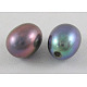 Perle di perle d'acqua dolce naturali coltivate di grado aa tinte OB011-01-2