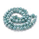 Mèches de perles de verre craquelé peintes au four opaque EGLA-S174-19A-2