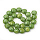 Chapelets de perles en verre opaque de couleur unie GLAA-N032-05J-2