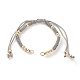 Fabrication de bracelets en cordon tressé en polyester réglable AJEW-JB00892-07-1