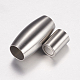 304 Stainless Steel Magnetic Clasps with Glue-in Ends STAS-E006-33-2