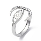 304 fornitura de anillo de puño abierto de acero inoxidable RJEW-C046-05P-1