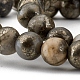 Chapelets de perles de pyrite naturelle  G-G839-01-6mm-3