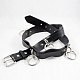 Punk Leather D Ring Belt AJEW-O019-02-2