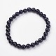 Synthetic Blue Goldstone Stretch Bracelets G-N0263-02-1
