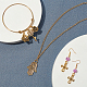 PandaHall About 90pcs Assorted Antique Golden Pendant Tibetan Alloy Keys Leaf Ocean Pendants for Bracelet Earring Necklace Jewelry Crafts Making TIBEP-PH0001-11-5