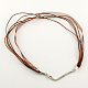 Cordon de collier de multi-brins pour la fabrication de bijoux NJEW-R217-07-2