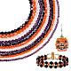 Pandahall 12 Strands 12 Style Halloween Theme Transparent Glass Beads Strands GLAA-TA0001-42-1