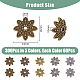 Dicosmetic 300 Stück 5 Farben 8-Blütenblatt-Perlenkappen aus Legierung im tibetischen Stil FIND-DC0003-91-2