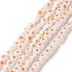 Chapelets de perle de millefiori en verre manuelles LAMP-J035-4mm-73-1