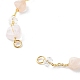Pépites de bracelet en perles de morganite naturelles AJEW-JB00953-01-3