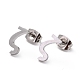 304 Stainless Steel Greek Alphabet Stud Earrings STAS-D007-07P-18-1
