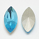 Cabujones de cristal con rhinestone RGLA-T083-6x12mm-12-2