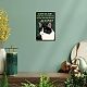 Creatcabin Katzen-Blechschild für Badezimmer AJEW-WH0157-726-5