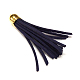 Golden Brass Suede Tassels for Cell Phone Straps Making X-FIND-H004-13G-1