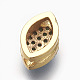 Brass Micro Pave Cubic Zirconia Beads ZIRC-E152-12G-RS-2