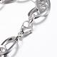 304 Stainless Steel Cable Chain Bracelets BJEW-P064-08P-3