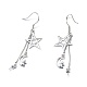925 Sterling Silver Dangle Earring Findings STER-L057-055P-1