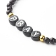 Prier et aimer ensemble de bracelet extensible en perles acryliques pour cadeau BJEW-JB06679-15