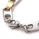 Vacuum Plating 304 Stainless Steel Oval Link Chains Necklace STAS-E160-22GP-4