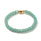 Bracelet en perles de rocaille de verre avec fermoirs magnétiques en laiton BJEW-JB07801-05-1