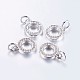 Long-Lasting Plated Brass Micro Pave Cubic Zirconia Charms ZIRC-F069-35-2