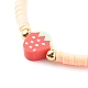 Bracelets extensibles perlés heishi en pâte polymère à la main BJEW-JB06142-04-2