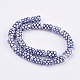 Handgemachte blauen und weißen Porzellan-Perlen PORC-G002-03-1