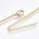 Brass Curb Chain Necklaces X-KK-T038-235G-1-2