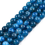 Chapelets de perles en apatite naturelle, ronde, 6x6mm, Trou: 1mm, Environ 62 pcs/chapelet, 15.5 pouce