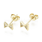 Серьги-гвоздики из циркония EJEW-T046-32G-NF